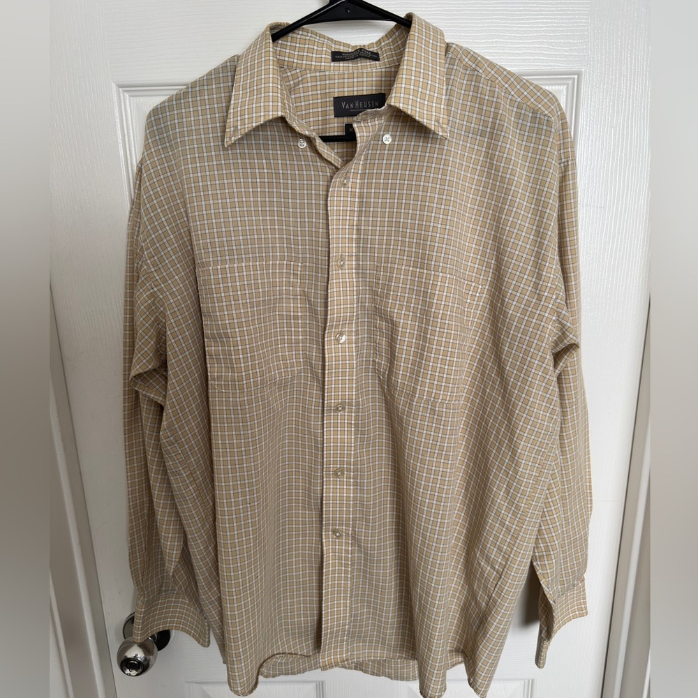 Van Heusen Tan Button Down Shirt